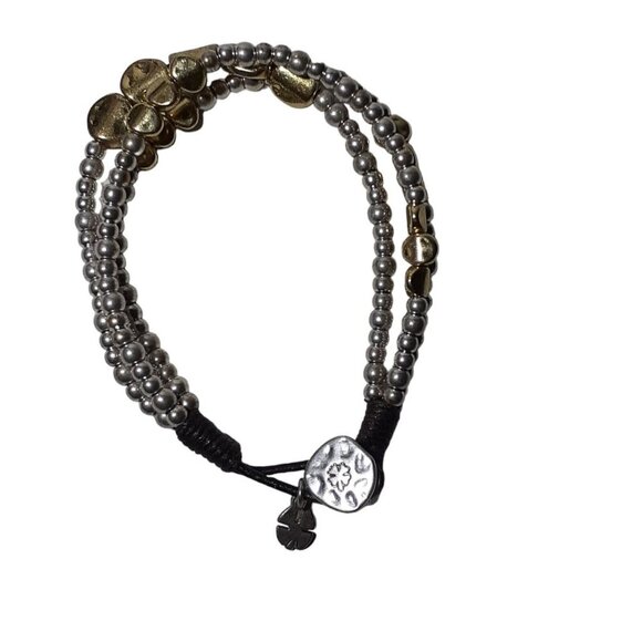 Lucky Brand Mixed Metal Beads Charm Bracelet Luck Shamrock Clover St Patricks - Picture 8 of 15